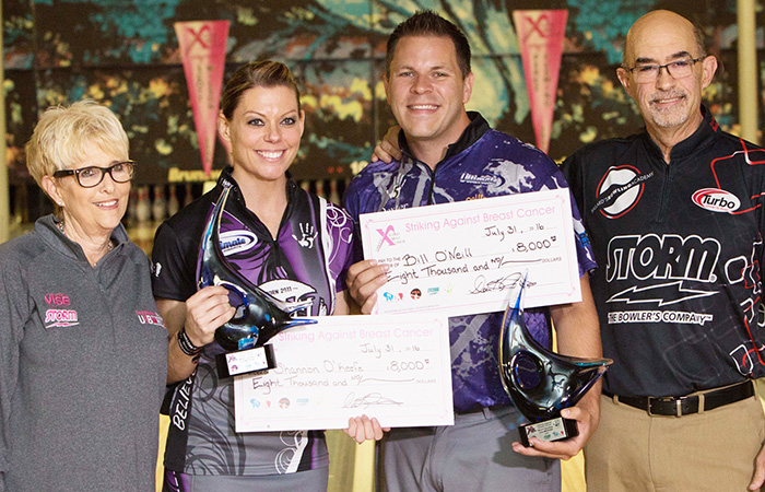 Shannon O'Keefe and Bill O'Neill win the 2016 PBA/PWBA Striking Against Breast Cancer Mixed Doubles